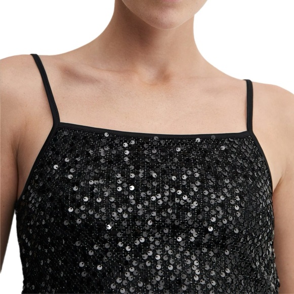 Mango Sequin top with spaghetti strap size M - Picture 2 of 6